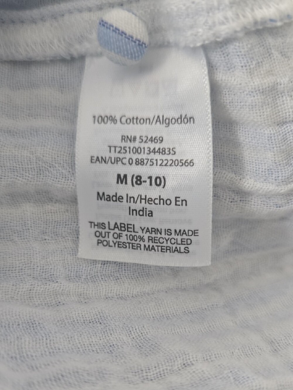 NWT Time and Tru Light Blue & White Striped Halter Dress 100 % Cotton - Picture 8 of 8